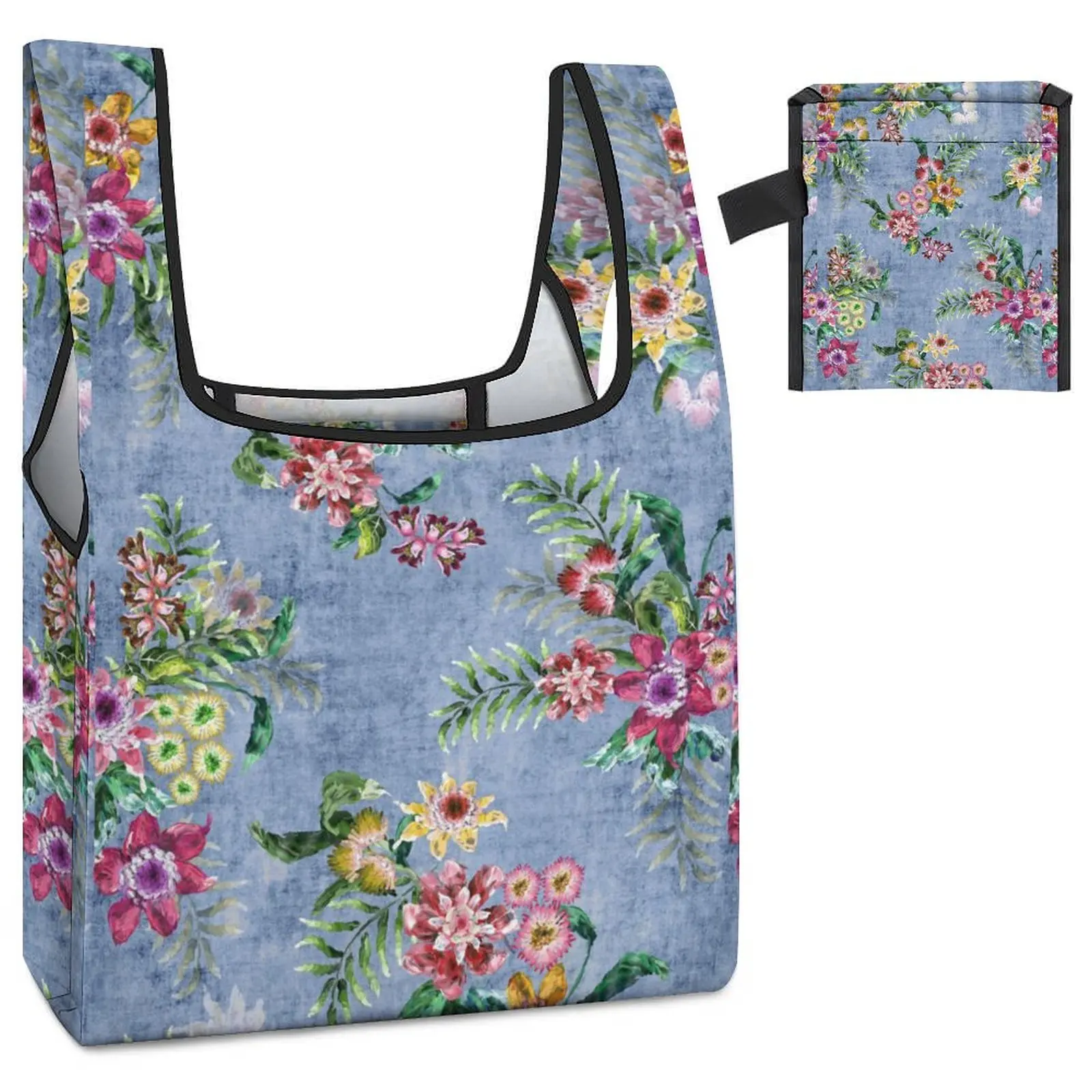 Double Strap Handbags Shopper Shoulder Bag Exotic Ethnic Style Shopping Bag Casual Woman Grocery Handbag Customizable Pattern