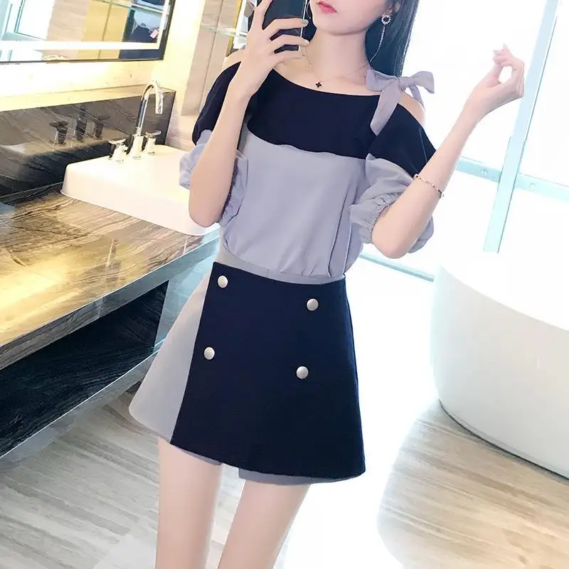 Spring and Summer 2023 New Fashion Trouser Skirt Set Westernized Dress Summer Dress Women's Spring Two Piece Set