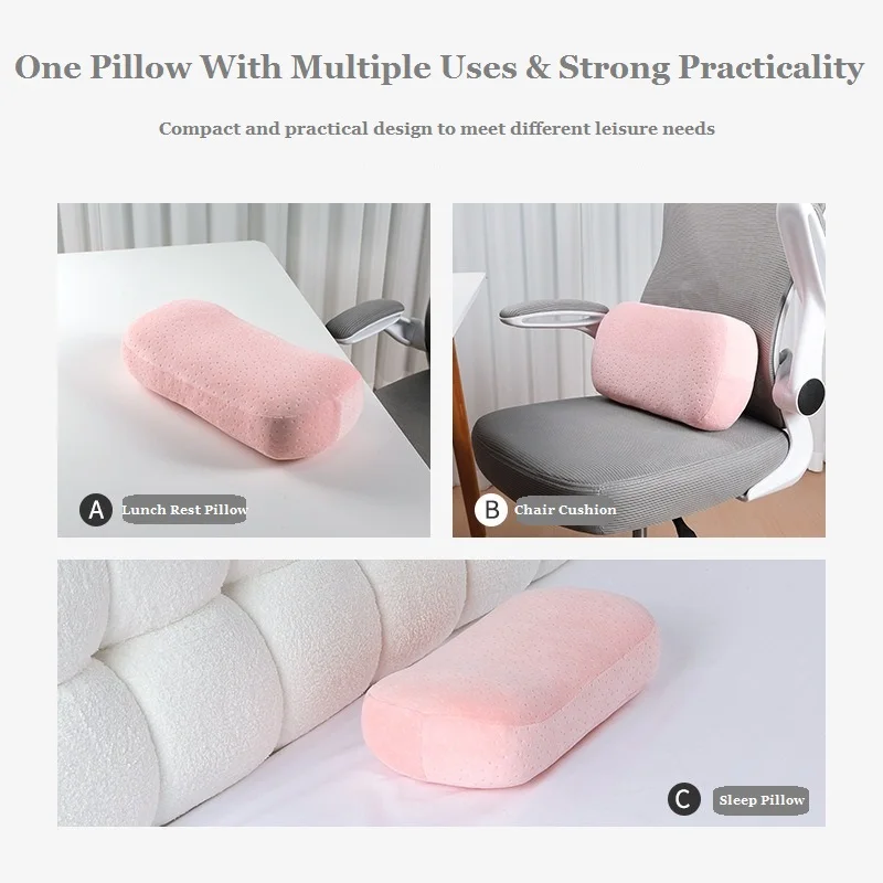 JFLEGAL Latex Pillow Office Siesta Portable Odorless Small Pillow 85% Natural Rubber Student Sleeping Cushion Pillow Almohada 5