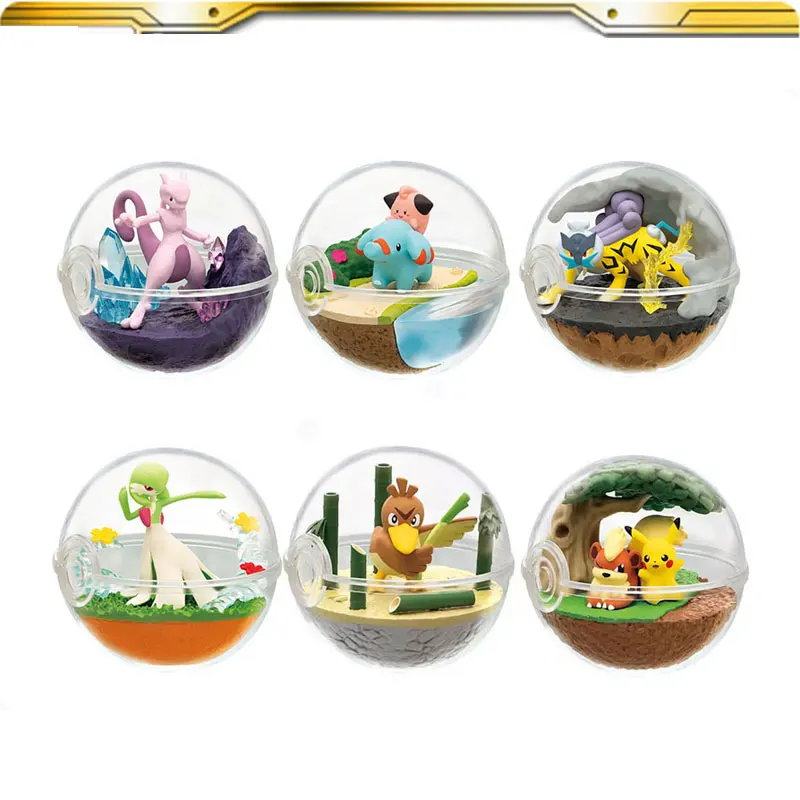 

Original RE-MENT Pokemon Botella En Miniatura Mewtwo Raikou Gardevoir Phanpy Farfetch'd Anime Action Figure Model Ornament Toys