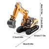Huina 1535 1/14 Rc Excavator Remote Control  Truck Toy Excavator with Lights RC Trucks Tractor Model Engineering Car Toys Boys 6