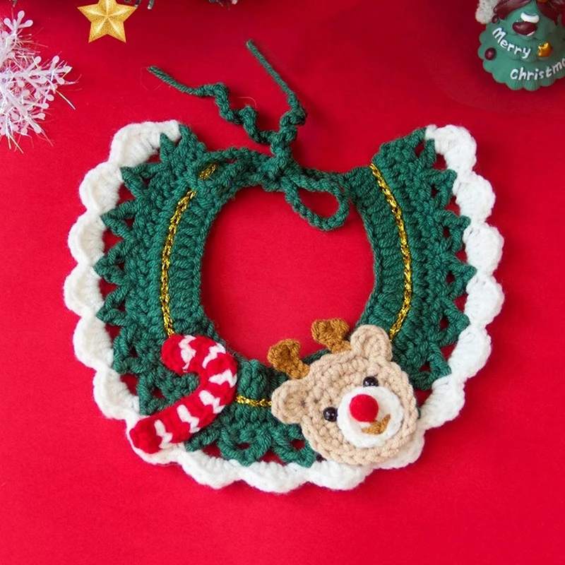 Collier De Noël Pour Chat | Collier D'hiver Pour Chat – Cache-cou D'hiver Soigneusement Tricoté Pour Bichon Frisé, Chats Adultes, Petits Chiens