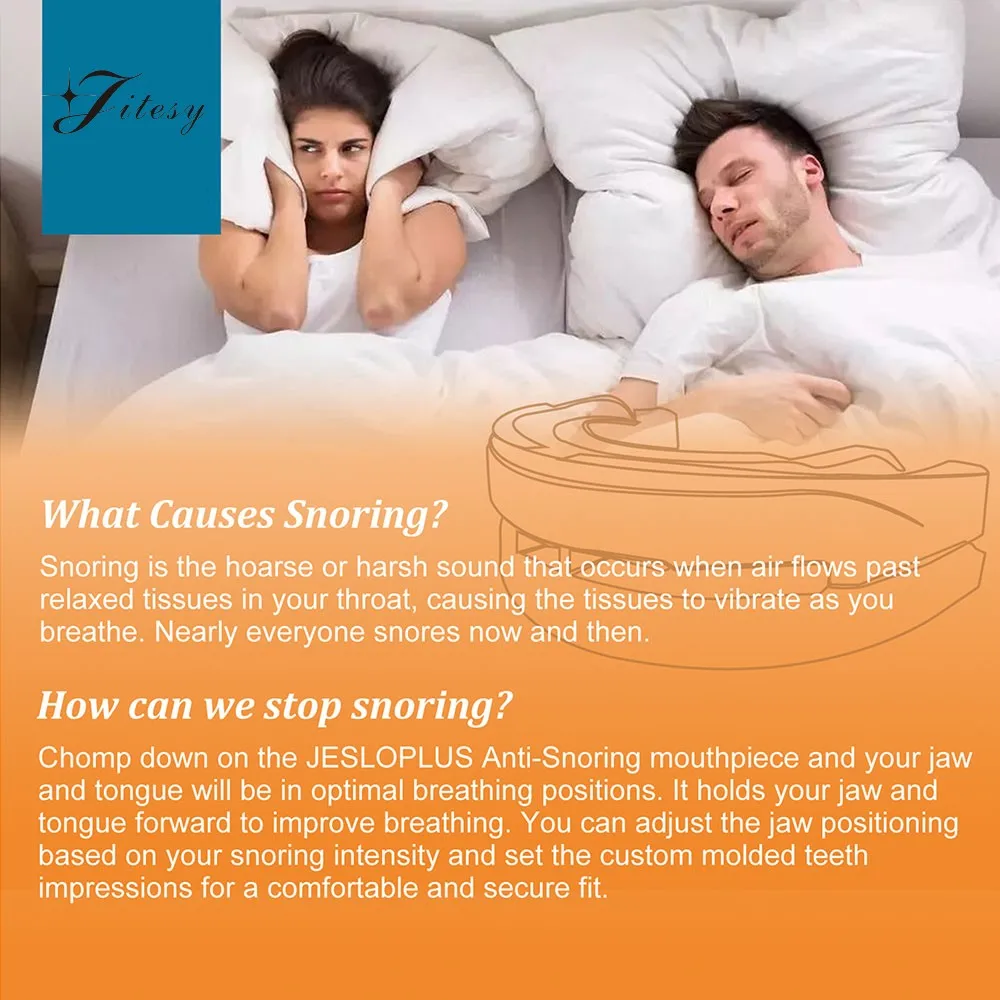 Mouth Guard Anti Snoring Soft Mouthpiece Comfortable Snoring Solution Adjustable Night Sleep Aid Bruxism Mouthpiece 4