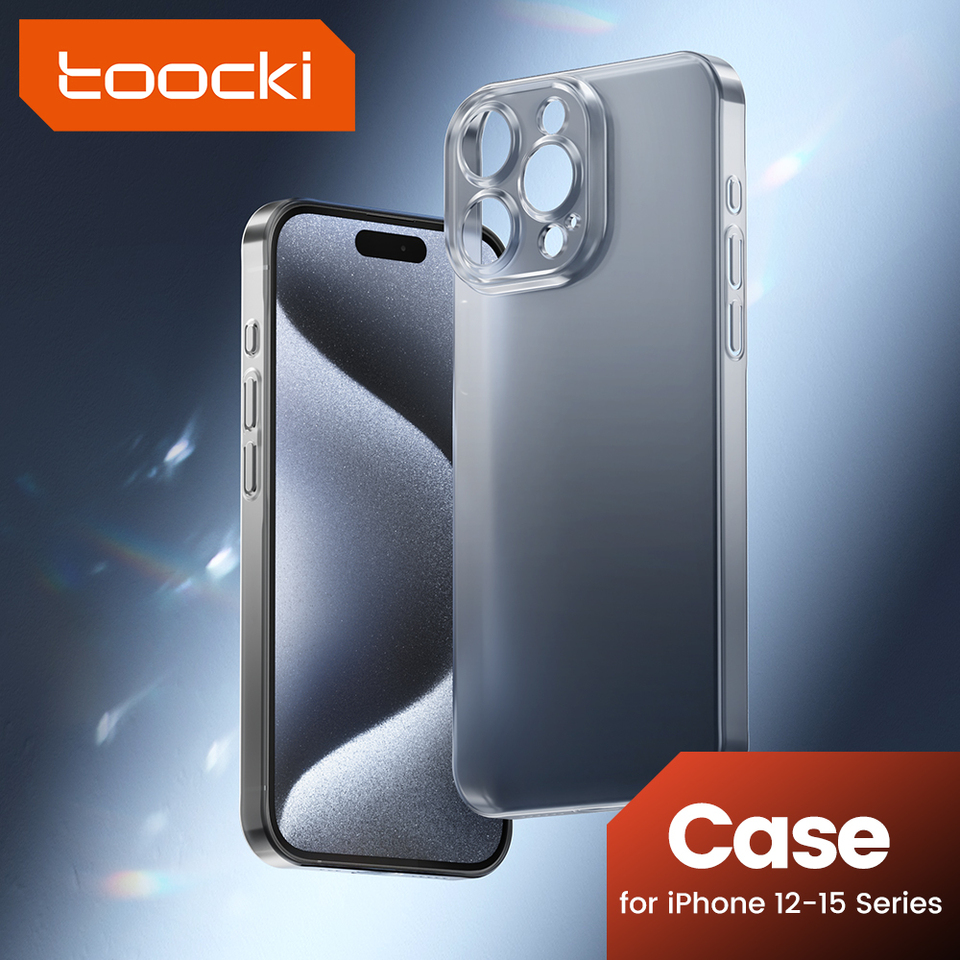 Toocki Ultra Thin Case For iPhone 15 14 12 13 Pro Max Translucent Cover PC Case Shockproof Protective Hard Frosted Phone Cover