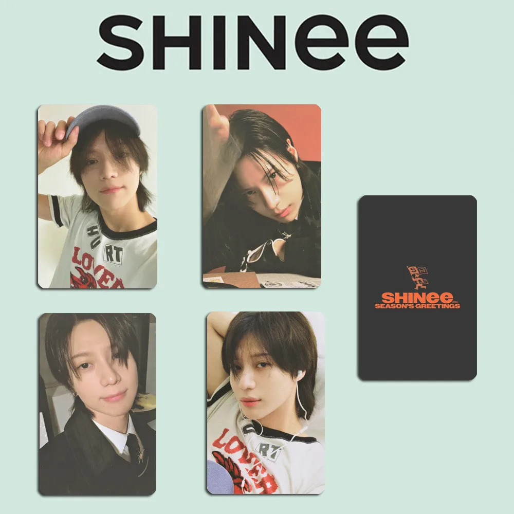 

4pcs/set Kpop SHINEE Photocard LOMO Card Jonghyun Kibum Minho Taemin Double Sides Postcard Gift Fans Collection