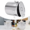 BYMAOCAR 33L Stainless Steel Airtight Canister Kitchen Storage Bucket Dry Food Container 4
