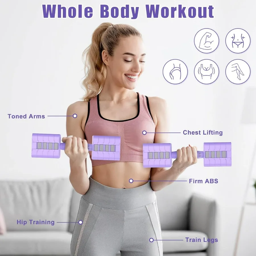 Adjustable Dumbbells Set of 2, 5-in-1 Adjustable Weight Dumbbells for Women/Men, 3lb/5lb/7lb/9lb/11lb Dumbbell Weights Set for H