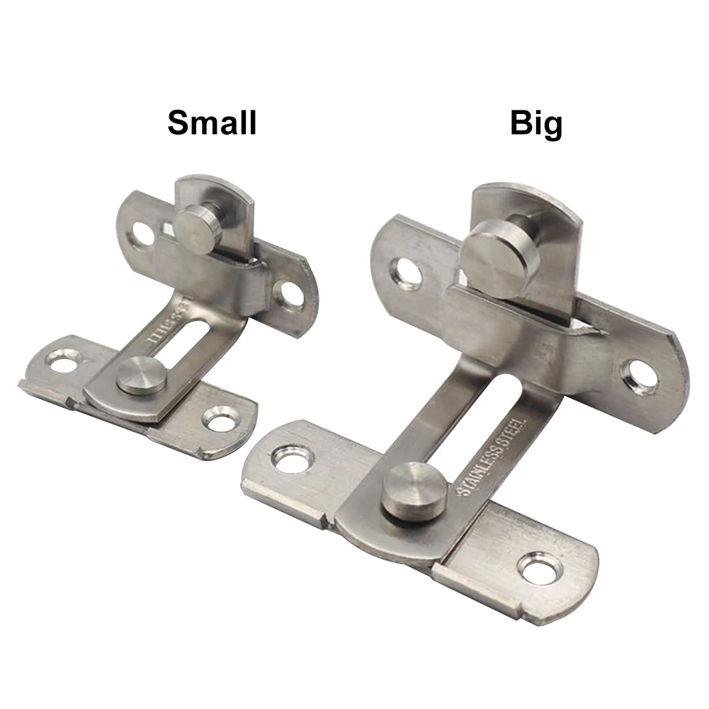 Description Picture 3 of itemSliding Stainless Steel Hasp Latch Household Security Tools Hotel 90 Degree Barrel Bolt Cabinet Fitting Door Lock Anti-theft