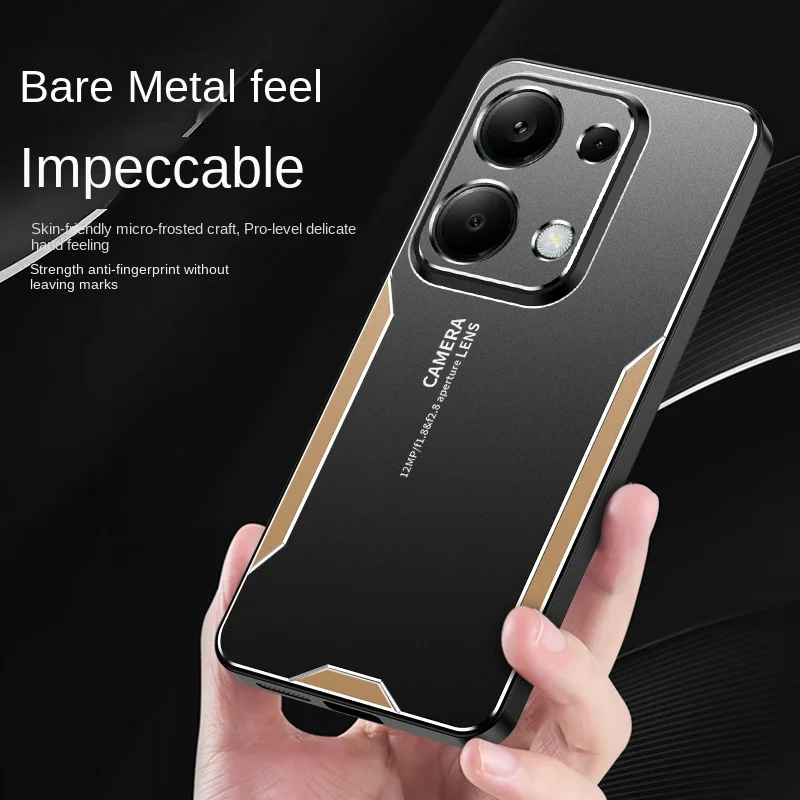 Hard Aluminum Alloy + PC Shockproof Protective Back Cover Case