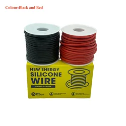 Premium Heat Resistant Silicone Wire - Ultra - Flexible Stranded Tinned Copper Cable (Super Soft, Various Gauges) - 18 AWG - 20m x 2 (Black and Red)