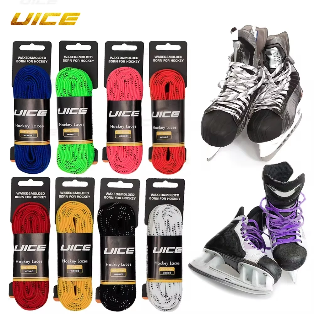 Hockey Skate Laces 84-120in Dual Layer Braid Waxed Tip Design For CCM BAU Ice Hockey Shoes