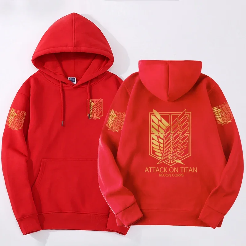 Attack on Titan printed hooded sweatshirt Harajuku round neck sweater - Picture 18 of 18