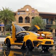  1:24 Chevrolet Camaro Alloy Sports Car Model Diecast Metal Vehicles Model Simulation Sound Light Collection Kids Toy Gift A322 