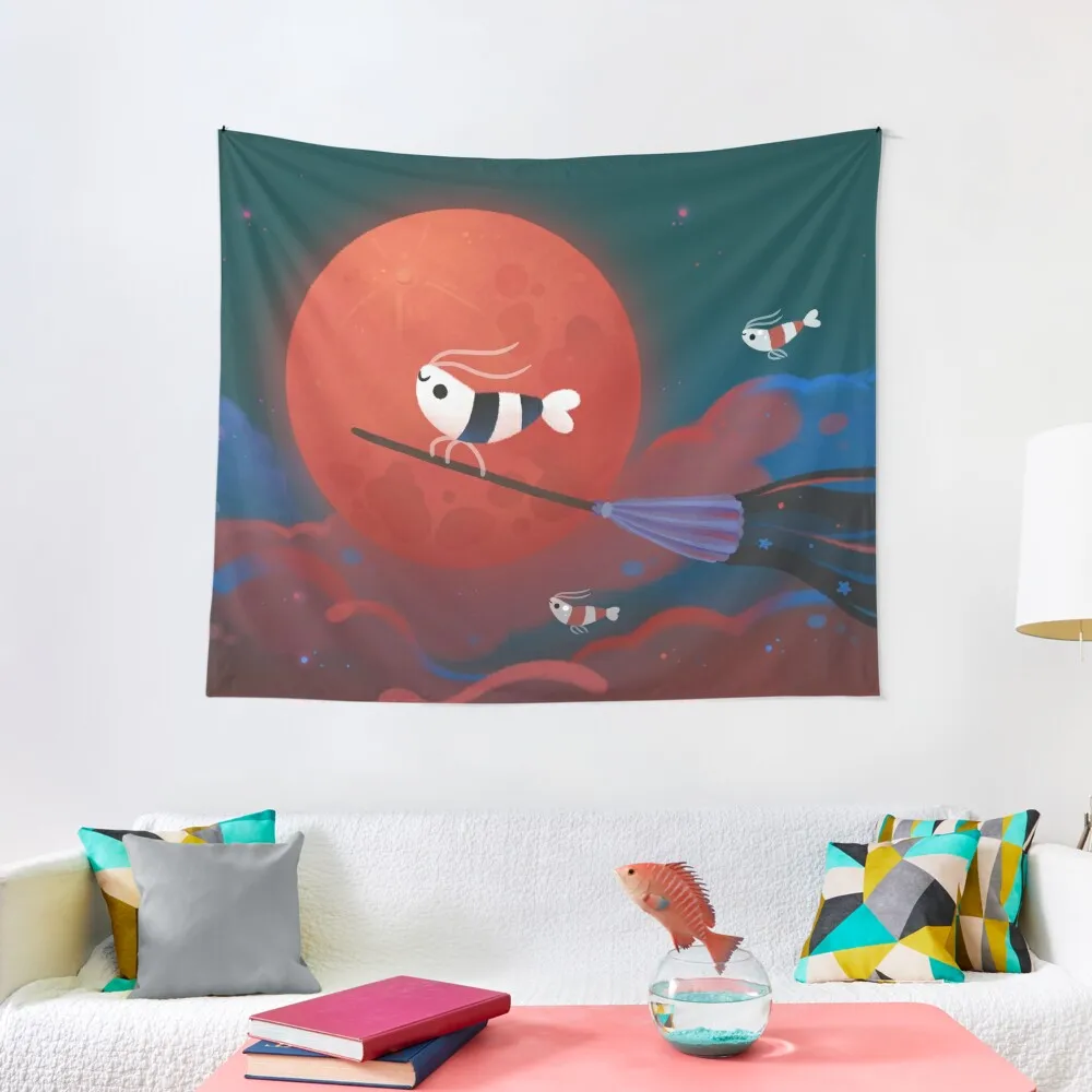 

Moonlit night Tapestry Room Decor Korean Style