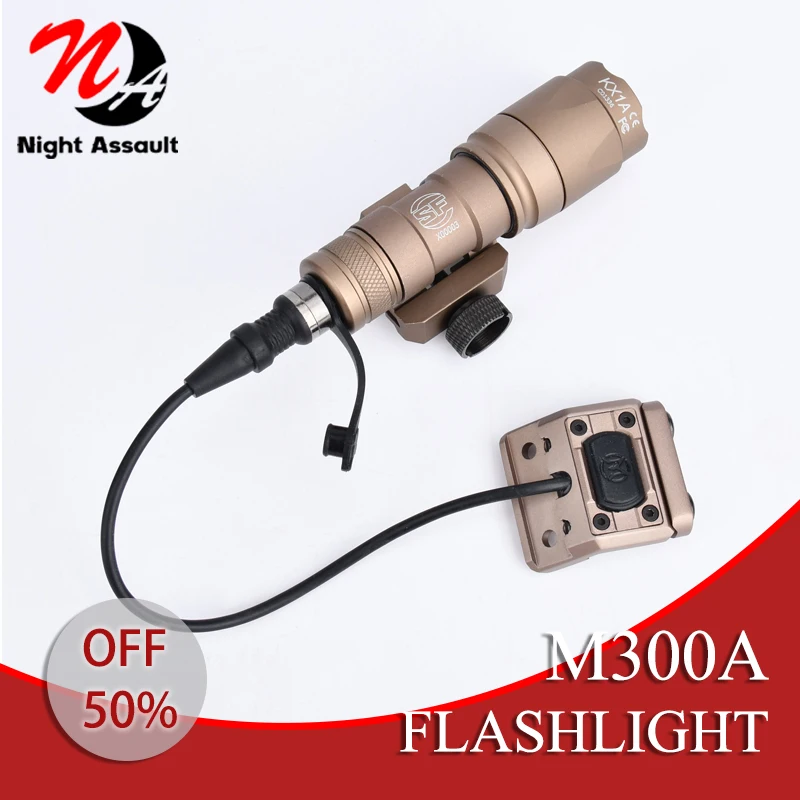 

Surefir M600 M600U Tactical Flashlight M300 M300A Airsoft Weapon Hunting LED Gun accesories Light With Modbutton Function Switch