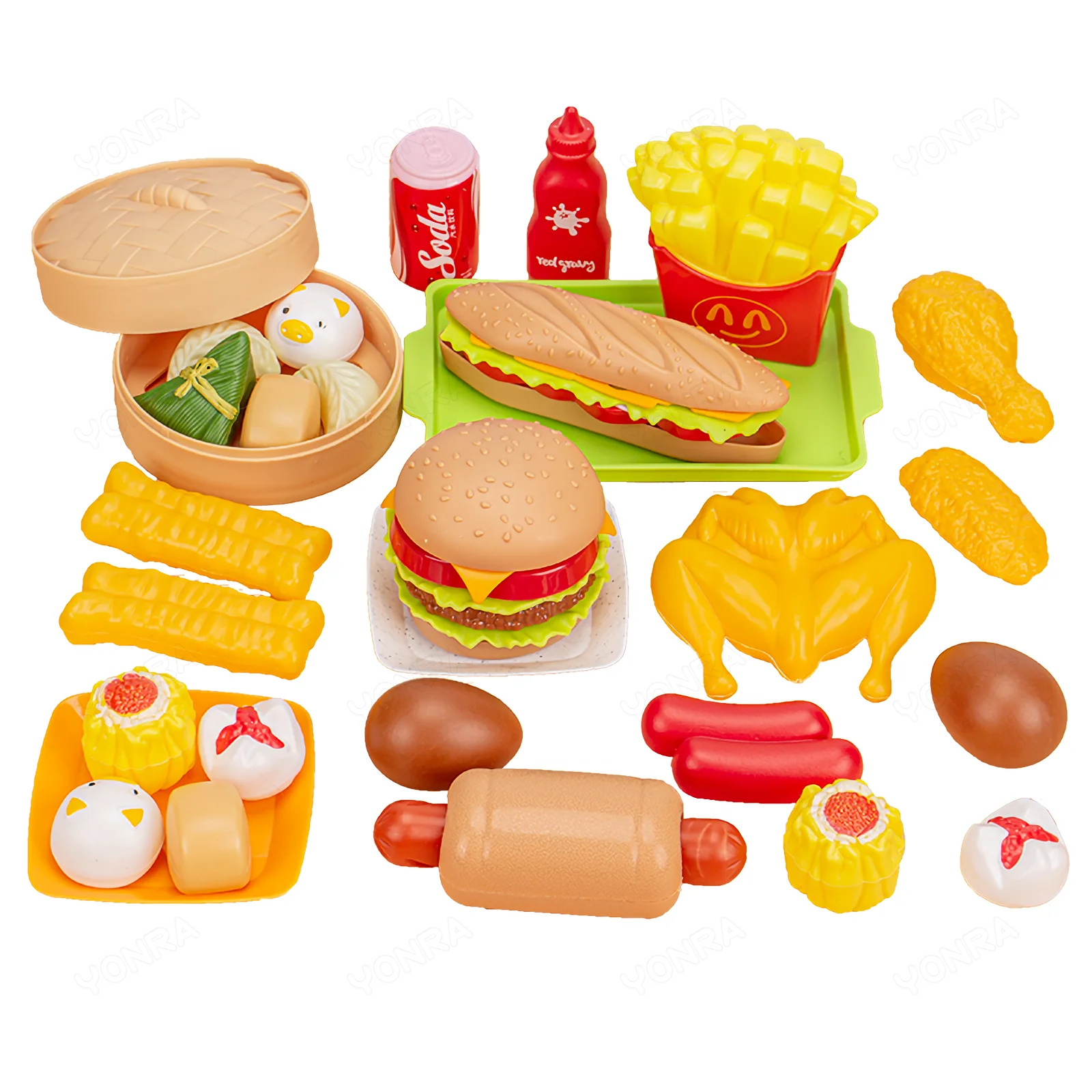 Mini Breakfast Pretend Play Toys Food Set Children's Cooking Simulation Food Multi-set Christmas Gift For Kids