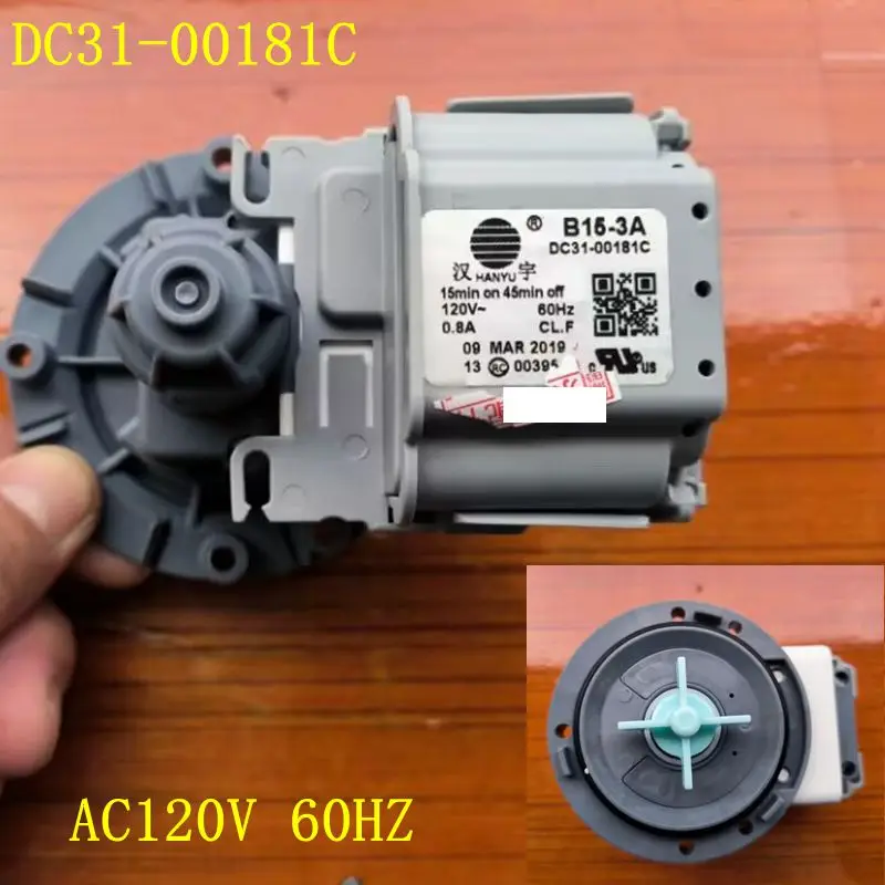 B15-3A DC31-00181C AC 120V 60HZ For Samsung Drain Pump Motor Water Outlet Motors Washing Machine Parts