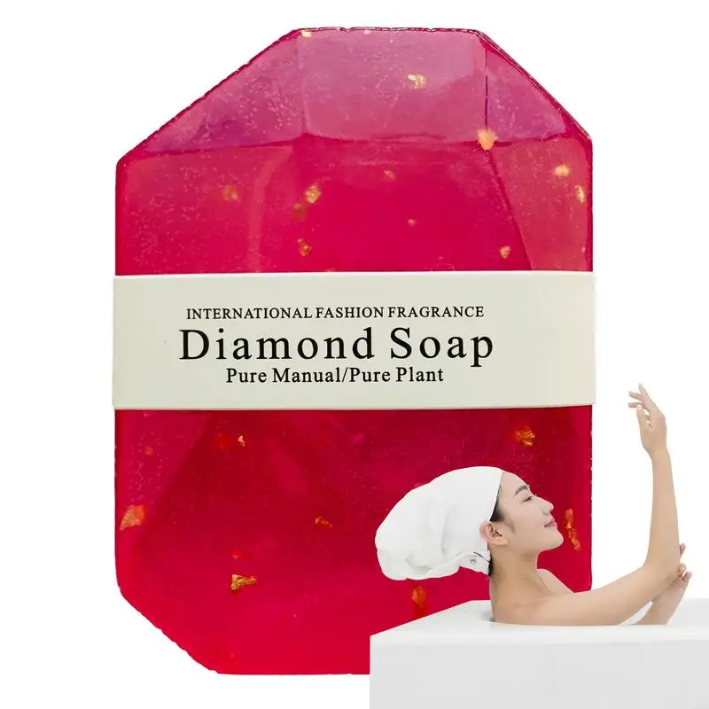 

Gemstone Handmade Soap Natural Moisturizing Gentle Bar Soap With Golden Foil Cleansing Moisturizer Scented Bath Soap Gift
