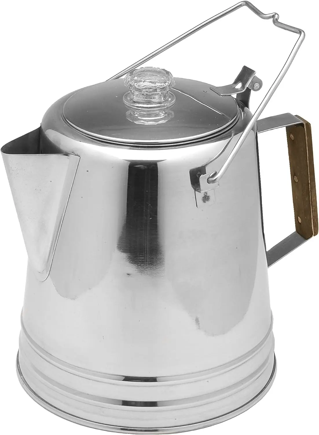 

Stainless Steel Coffee Pot Percolator,14 cups for Outdoor Camping,Silver