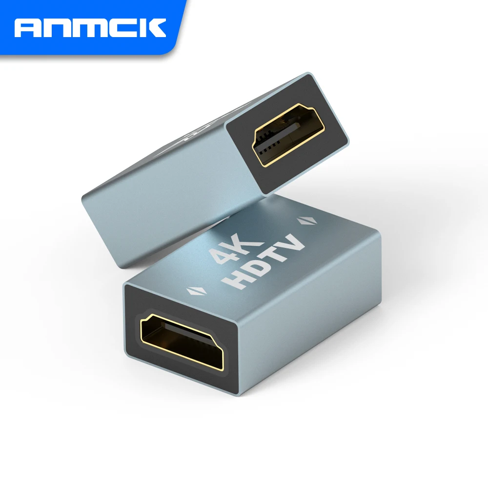 Anmck 4K HDMI-compatible Adapter Female to Female Connector 3D 8K 60HZ Video Extender Converter For Macbook Switcher HDTV-A Cord audio video converter adapter,hdmi extender
