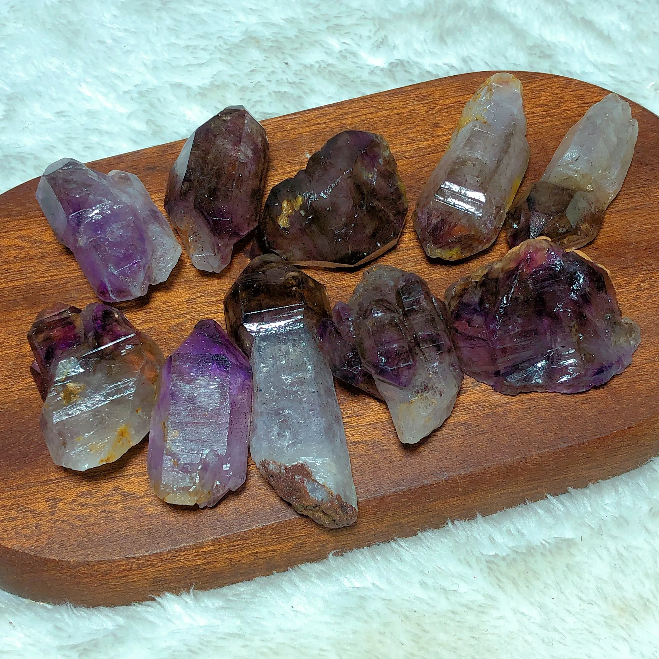 Natural Crystal Super Seven Specimen Raw Stone Gemstones Rainbow Flashy Mineral Energy Home Decorations Room Decor Gift 3