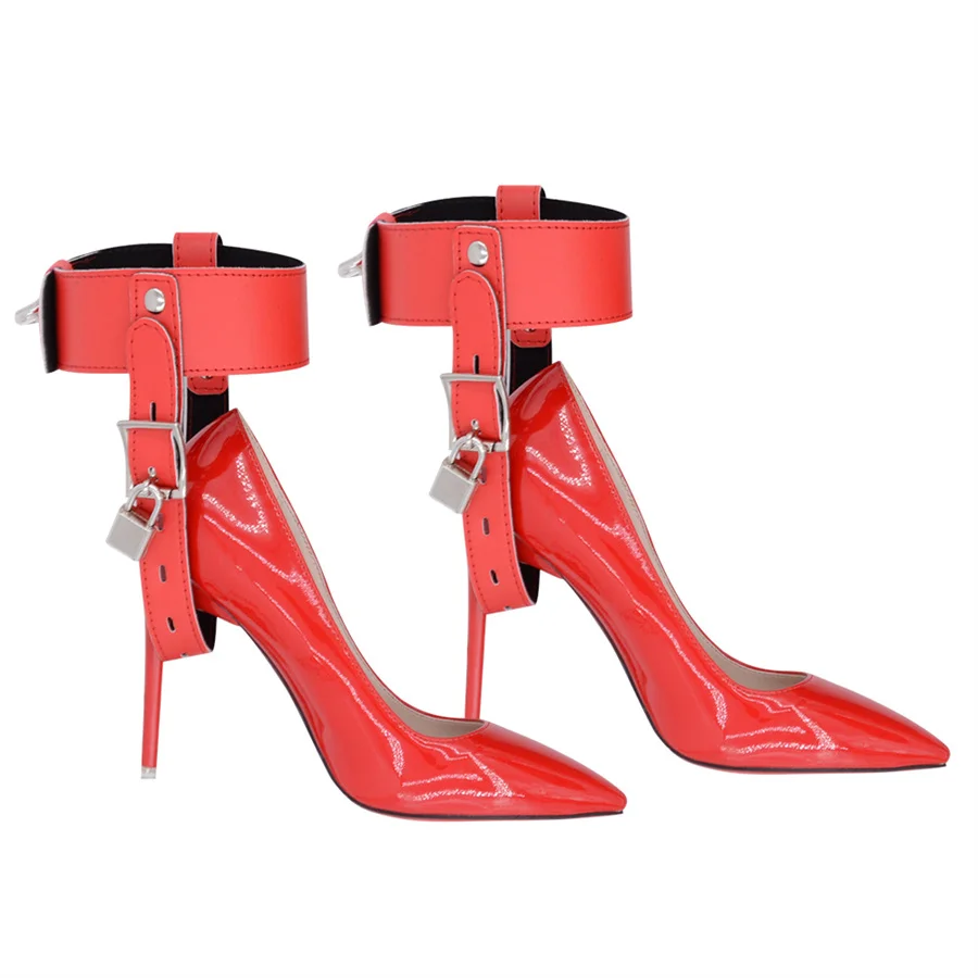 Lockable Leather Ankle Cuffs For Sex Games Restraint Accessory_voghion.com