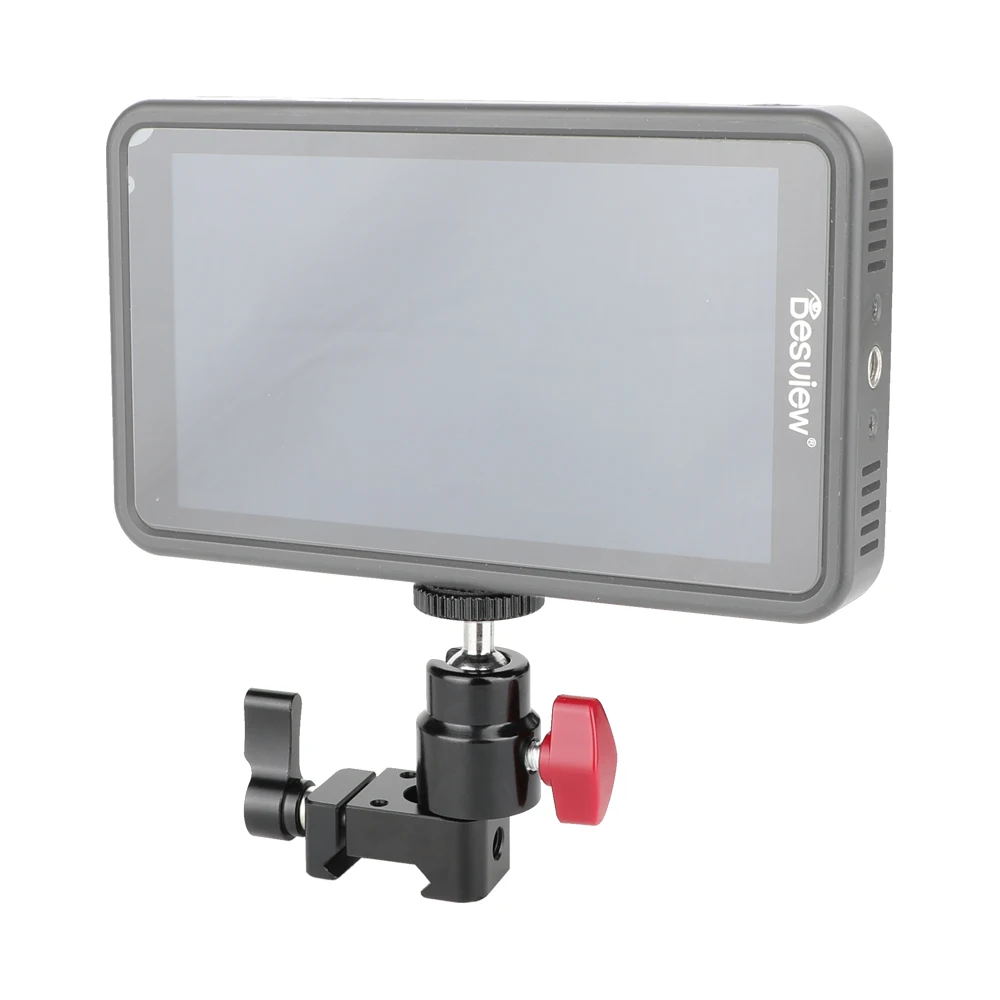 360° Swivel Mini Ball Head With 1/4"-20 Screw Mount & NATO Clamp For Monitor,Vid