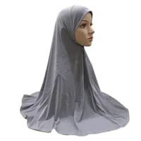 Muslim Women Hijab One Piece Amira Headscarf Scarf Islamic Hijabs Head Wrap Turban Full Cover Prayer Hat Arab Shawl Niqab Khimar