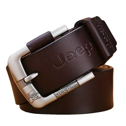 Designer Best Quality 100% Upper Genuine Leather Alloy Pin Buckle Belt For Men Business Men Belt Fancy Vintage Jean Cintos Belt