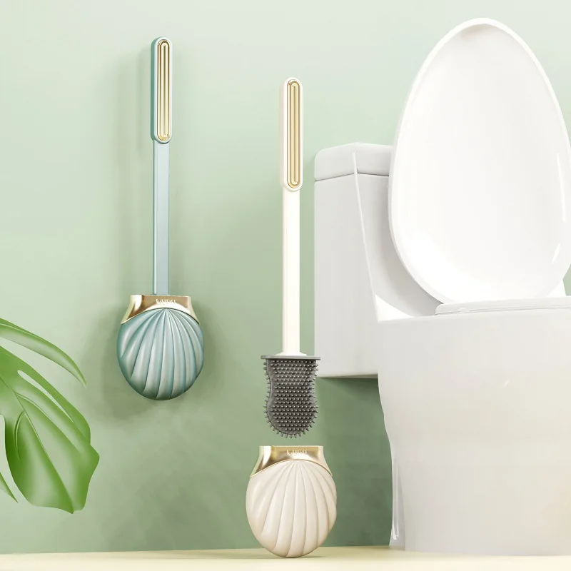 WarmthandFish Silicone Toilet Brush,Toilet Brush With Soap Dispenser, Soft  Silicone Bristle Clean Toilet Corner Easily, Floor Standing & Wall Mounted  Without Drilling For Bathroom 