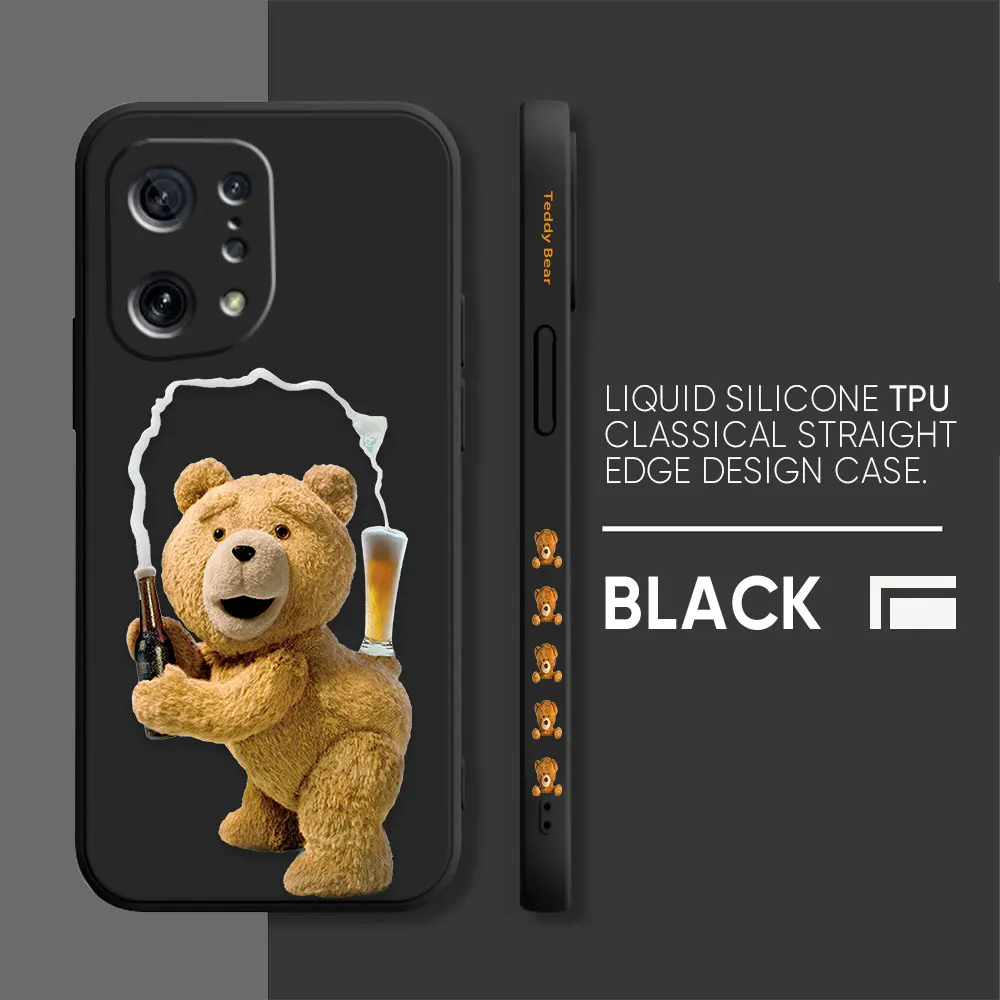 thumbnail image 1 of Funda de silicona líquida para OPPO FIND X6 X3 REALME X7 X50 RENO 2 4Z 4 6 Lite 5Z 5F 4G 5G PRO, bonito oso de peluche, 1 of 5