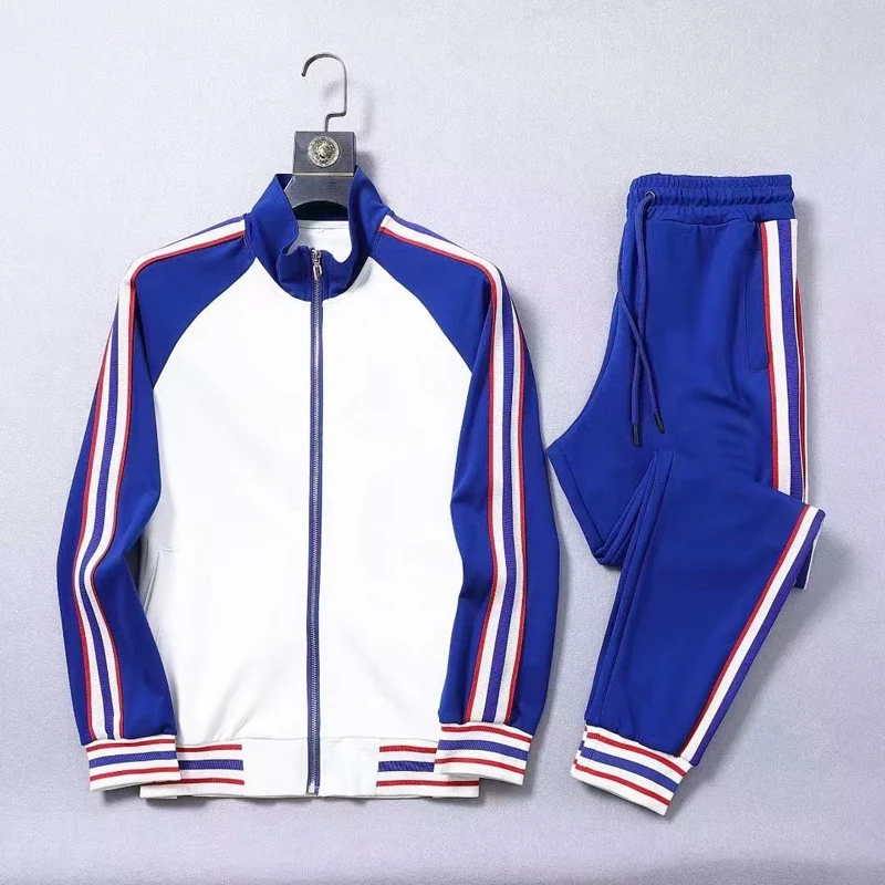 

Новинка 2024, модный мужской Универсальный облегающий кардиган и брюки в европейском и американском стиле, костюм из двух предметов для отдыха и спорта