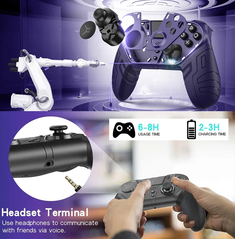 Jogos controlador gamepads para ps4 android pc playstation 4 controle  bluetooth celular móvel gaming joystick ps4 controle remoto - AliExpress