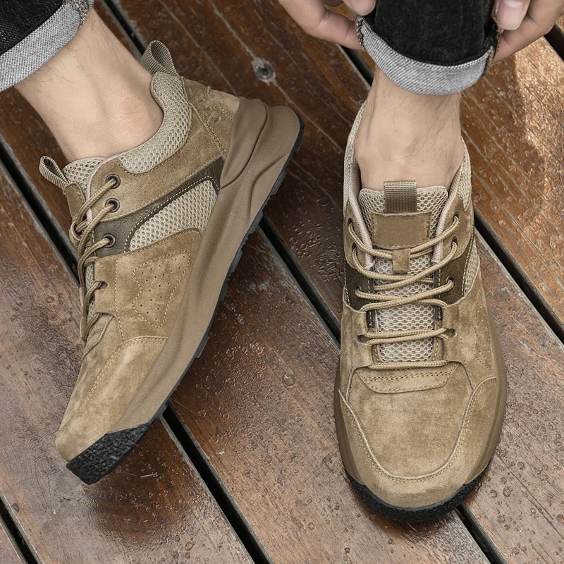 Herren Freizeitschuhe Aus Leder, Leicht Und Atmungsaktiv_voghion.com