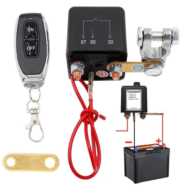 Disjoncteur de Batterie télécommandé, Interrupteur D'arrêt de la  Télécommande de Voiture 12 V, Compact Sensible aux Chocs pour Camionnettes,  Véhicules