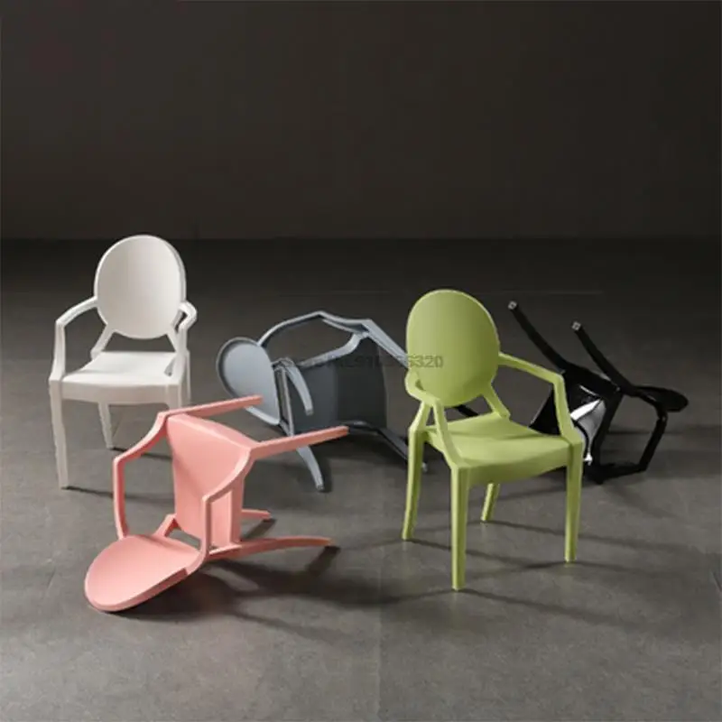 Nordic Dining Chair Ghost Chair Devil Net Celebrity Household Plastic Stool Children