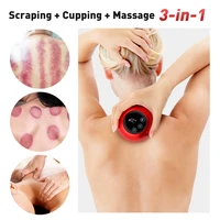 3 In 1 Electric Vacuum Cupping Device Body Massager Scraping Cup Led Light Hot Compress Detoxification Back Neck Relax Massager 2