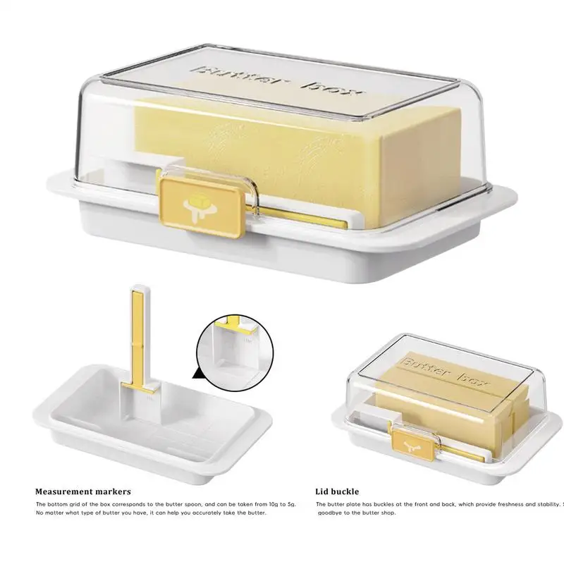 Butter Keeper Countertop Covered Dish Container Easy Scoop Unbreakable Cheese Keeper Multifunctional Butter Tray for West