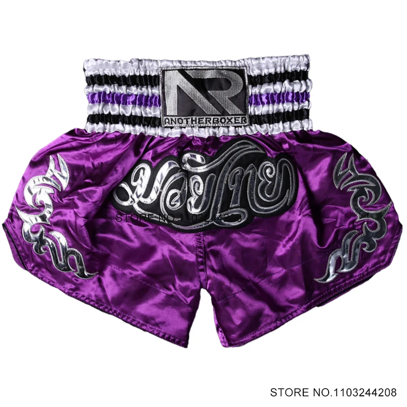 

Muay Thai Shorts Purple Boxing Shorts Women Men Child Gym Martial Arts Kickboxing Training Cage Fighting MMA Grappling Pants