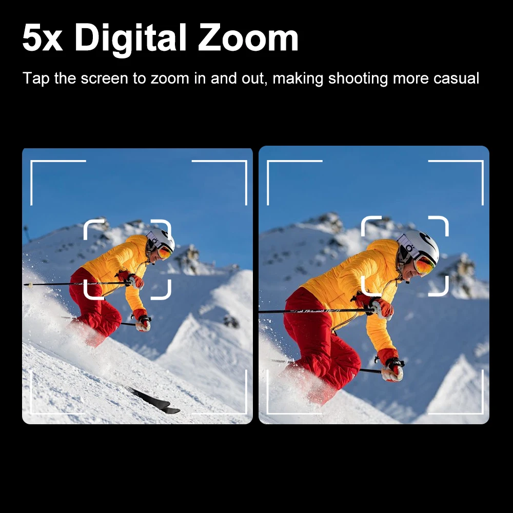 Ourlife MTR41 Action Camera 5K Video 2.00" Touch Screen 5X Zoom 170° 30M Waterproof EIS Action Cam Bicycle Helmet Sports Camera 4