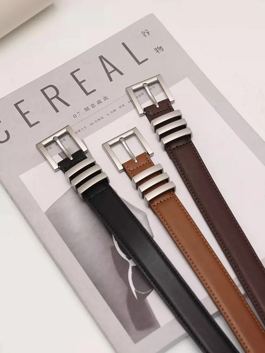 women leather belt black