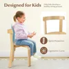 Kids Table and Chair Set, 5-Piece Wooden Activity Table w/ 4 Chairs, Toy Bricks, Classroom Playroom Daycare Furniture 5