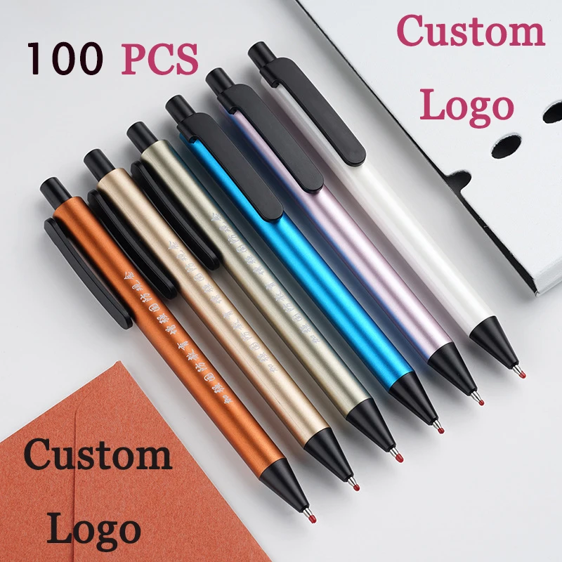 

100pcs Large Capacity Gel Pen Advertising Pen Custom LOGO Business Gift Promotion Gift Pen School Office Stationery Wholesale