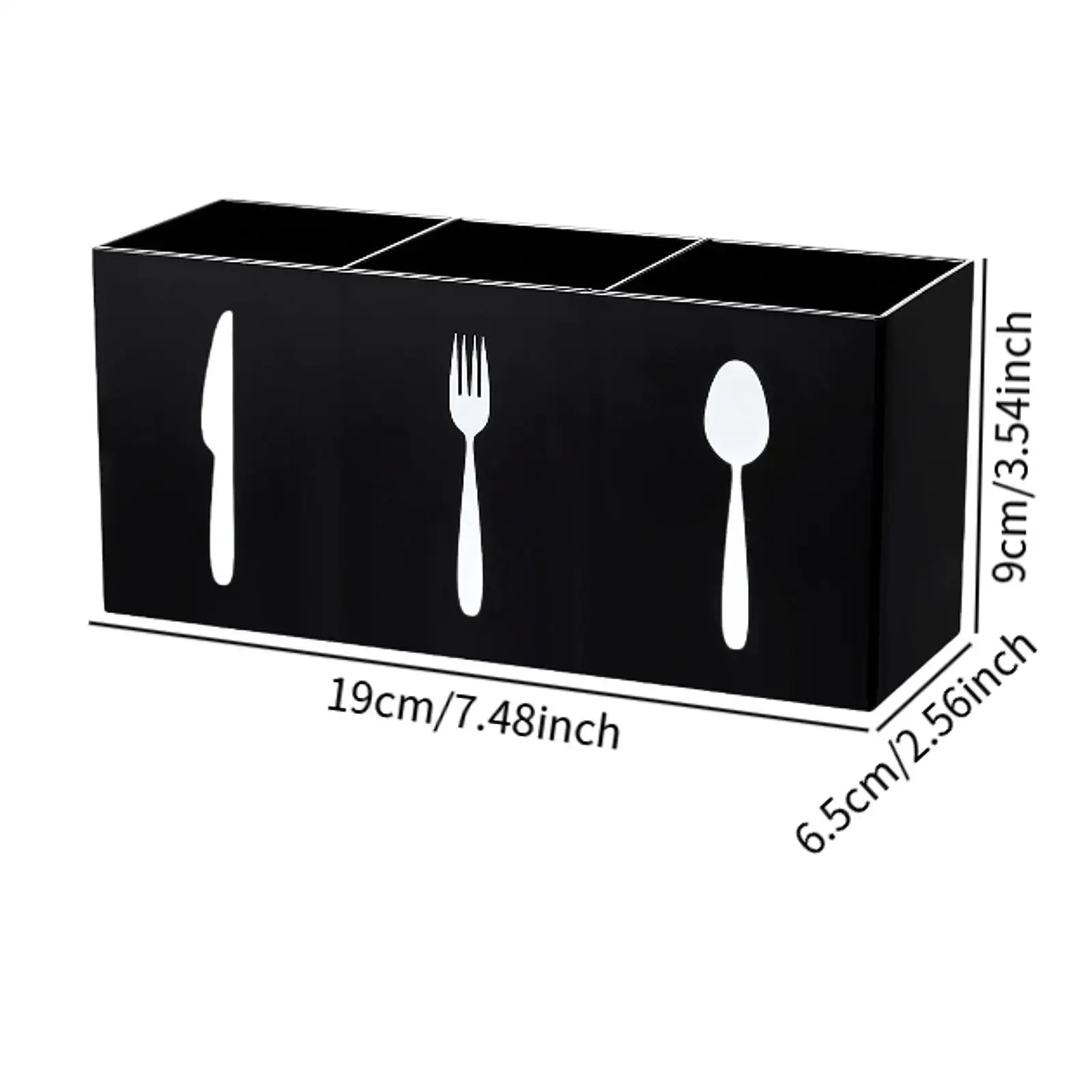 Acrylic Cutlery Storage Organizer for Kitchen Countertop Tableware Storage Box 6