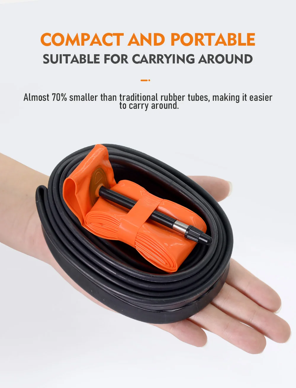 Description Picture 6 of itemThinkRider 2PCS Ultralight 28g Bike Inner Tube 700X18 25 28 Road Bicycle TPU Material Tire 65mm Length French Valve