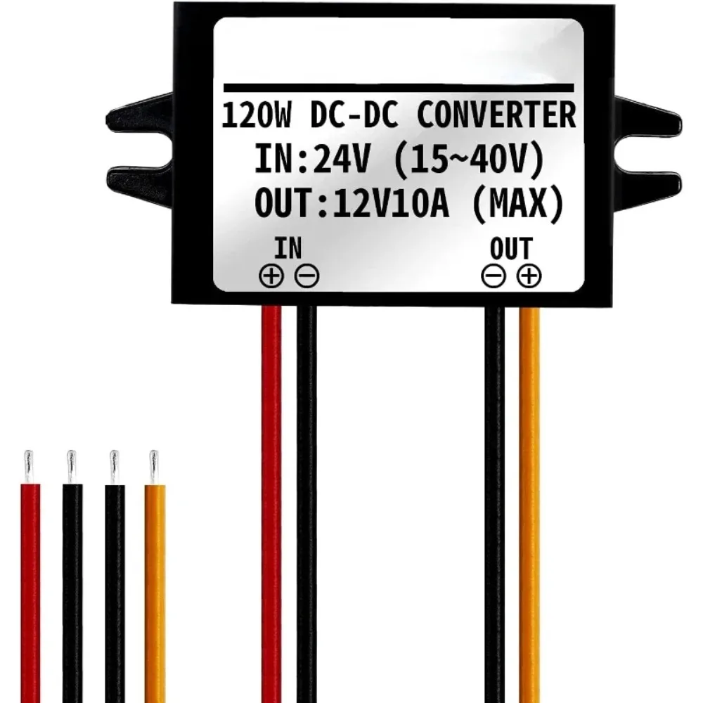 Conversor de Passo para Baixo Adaptável dc para dc Conversor Buck Transformador Módulo Regulador à Prova Impermeável Água Fonte Alimentação do Carro 24v a 12v 10a