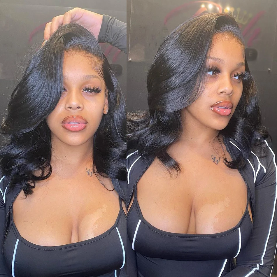 Loose Body Wave Short Bob Lace Front Human Hair Wigs For Black Women Brazilian Pre Plucked 13x6 Frontal Wigs 4x4 5x5 Closure Wig