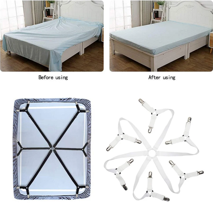 Elastic Bed Sheet Clips 12 Clips Sheet Fasteners for Slip-Resistant Bedding Sofa Covers and Blankets Household Tools bed sheet holder bed sheet clips sheet clips