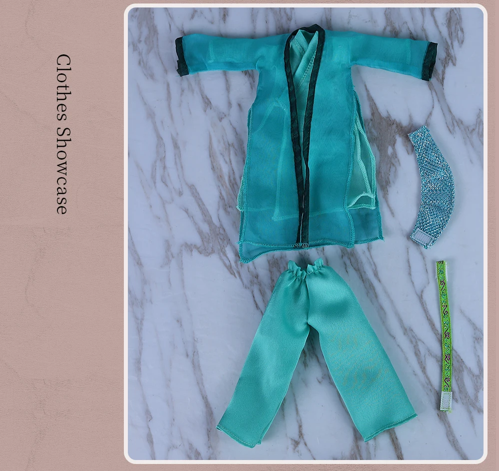 Michelle – Premium Custom Neo Blythe Doll with Green Hair, White Skin & Matte Cute Face 4