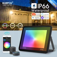 IP66 Waterproof TUYA Smart Living RGB Floodlight WIFI Outdoor Dimmable LED Spotlight 100W 220V Projector Landscape Lamp Street 1